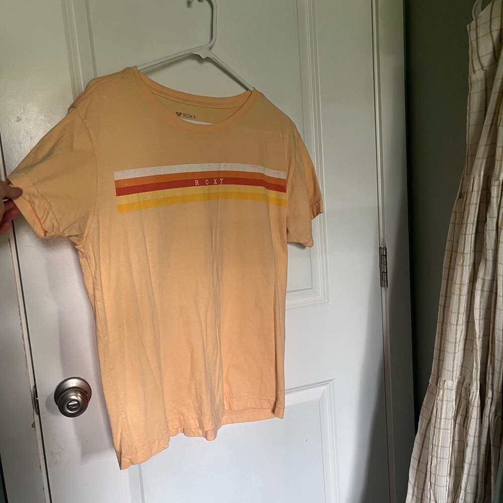 Roxy Peach Striped T-Shirt
